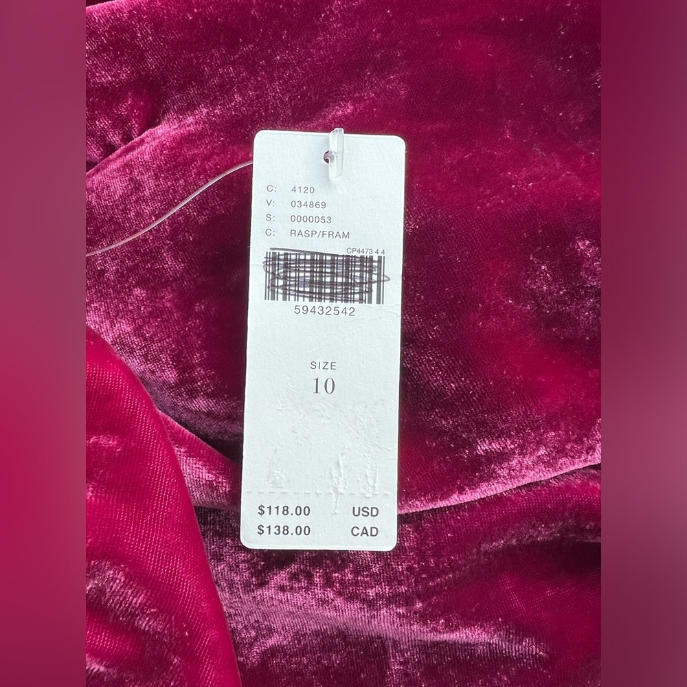 Anthropologie Size 10 Fushia Pink Crushed
Velvet High Waist Side Slit Mini Skirt - Picture 8 of 9